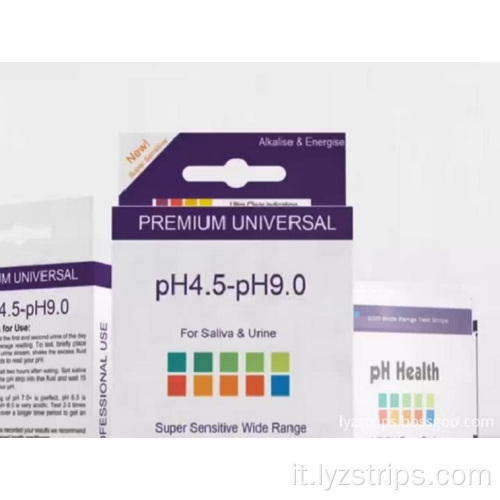 Strisce reattive per pH 4.5-9.0 CE approvate dalla FDA